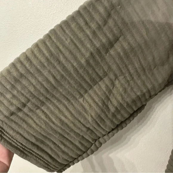 Zara Ottoman 3/4 Sleeve Sage Green Ribbed Funnel Neck Sweater Size M GUC - Picture 5 of 9